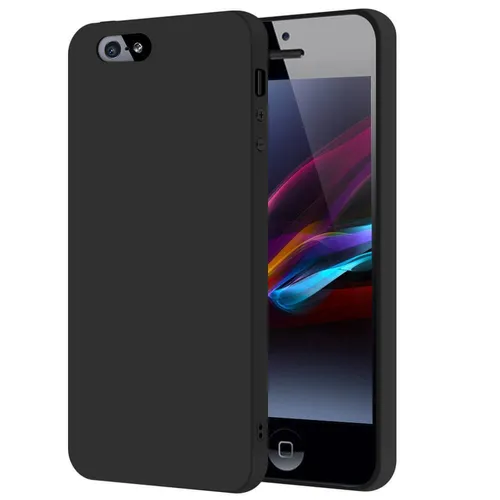 Slim Matte Hülle Für iPhone SE (2016-2019) / iPhone 5s / 5  Softcover (Schwarz)