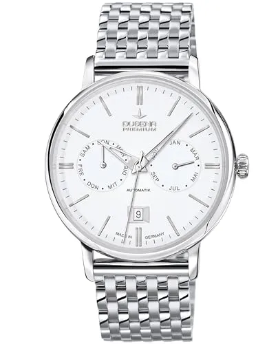 Dugena Herren-Armbanduhr 7090330 Festa Kalender - Armbanduhren für Herren mit edlem Design, hochwertigem Automatikwerk und 5 bar Wasserdichtigkeit – ein stilvolles Highlight für jeden Anlass.