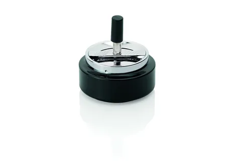 Drehaschenbecher, Edelstahl, Ø 10 cm und 9 cm Höhe