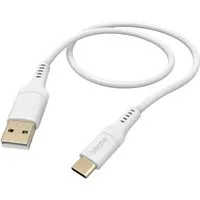Hama Ladekabel Flexible USB-A USB-C Silikon 1,5 m Weiß