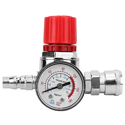 Jadeshay Druckminderer Druckluft, 0.8mpa Manometer Druckluft Druckregler Kompressor, Druckregler des Luftkompressors für Kompressor, 10 mm/0.39