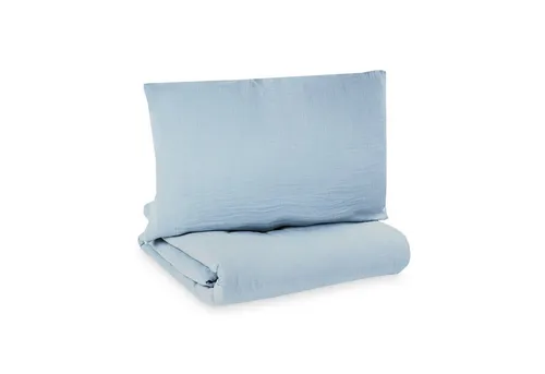 Julius Zöllner Bettwäsche Musselin denim 100/135+40/60 - Hochwertiger Schlafkomfort - Bettwäsche aus 100% Musselin-Baumwolle, besonders weich und atmungsaktiv für erholsamen Schlaf.