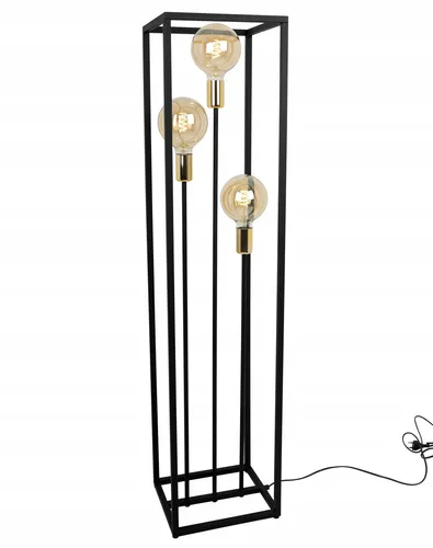 SCHWARZE METALL-STEHLAMPE 130 CM - Stehleuchte aus robustem Metall, 130 cm hoch und ideal für stimmungsvolle Beleuchtung in Wohnräumen.