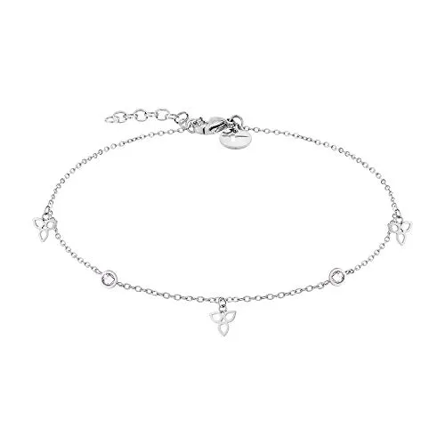 Tamaris Damen Fußkette aus Edelstahl mit Blütenanhängern in silber von Tamaris