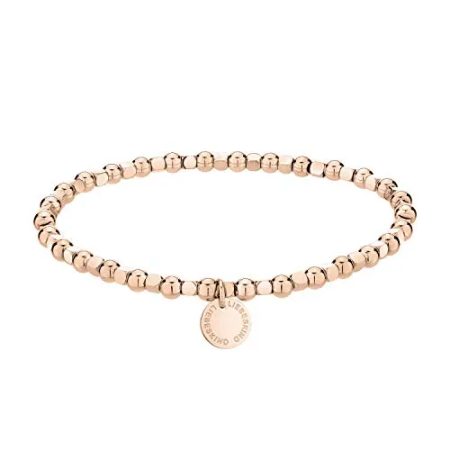 Liebeskind Berlin Beads-Armband LJ-0597-B-17 IP Roségold - Elegantes Damenarmband aus Edelstahl in IP Roségold, flexibles Design mit runden und eckigen Beads, perfekt zum Kombinieren und als Geschenk für jeden Anlass.