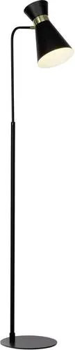 Brilliant Tischleuchte Goldy, elegante Stehlampe schwarz-matt/gold - Stilvolle Stehlampe mit schwenkbarem Kegel-Lampenschirm, ideal für gemütliche Wohnräume. Ohne Leuchtmittel, passt perfekt in jedes moderne Zuhause.