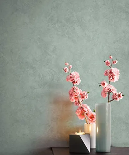 NEWROOM Tapete Grün Vliestapete Betonoptik in grün von Newroom