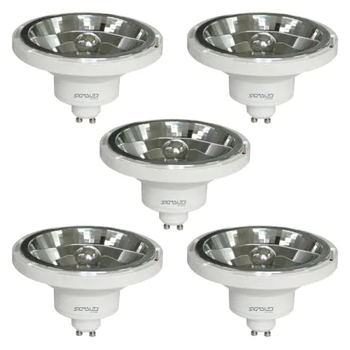 Sigmaled lighting, LED-Spot AR111 GU10, 14 W (entspricht 120 W Halogen), 230V AC, Neutralweißes 4000 K, 1050 Lumen, AR111 LED-Leuchtmittel, 5er-Pack