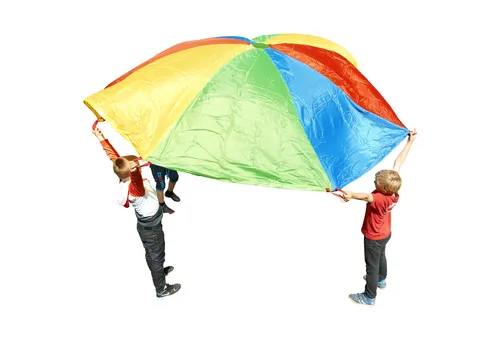 Schwungtuch Sport Freizeit Bewegungsspiele Tuch Kinder Spiele Ø 3.50 bunt