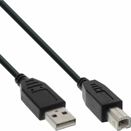 InLine® USB 2.0 Kabel Stecker A zu Stecker B schwarz 0,3m von InLine