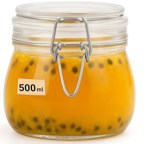 La Home by Chris Einmachglas mit Drahtbügel - Vorratsglas mit Deckel & Dichtung, geeignet zum Befüllen & Einmachen (1, 500ml)