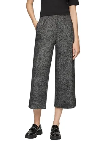s.Oliver Wide Leg Hose - Damen-Hosen mit elastischem Mid Rise-Bund und Loose Fit, perfekt für einen lässigen Look und hohen Tragekomfort.