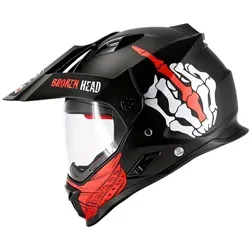 Broken Head Endurohelm Mit Sonnenblende Street Rebel Rot