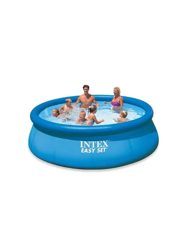 Intex Easy Pool Set 366 x 76 cm mit Filteranlage - Aufstellpool für Kinder, 366x76 cm, mit aufblasbarem Ring für schnellen Aufbau in 10 Minuten. Inklusive leistungsstarker Filteranlage für sauberes Wasser und maximalen Badespaß im Garten.