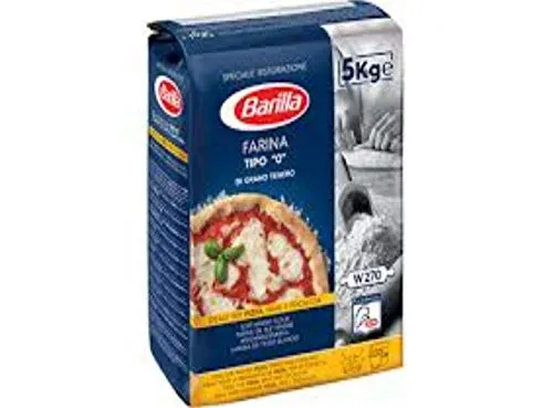 Barilla Farina di Grano Tenero Tipo 0 Manitoba Type Mehl 0 Weizenmehl Ideal für Pizza, Brot und Focaccia 5Kg