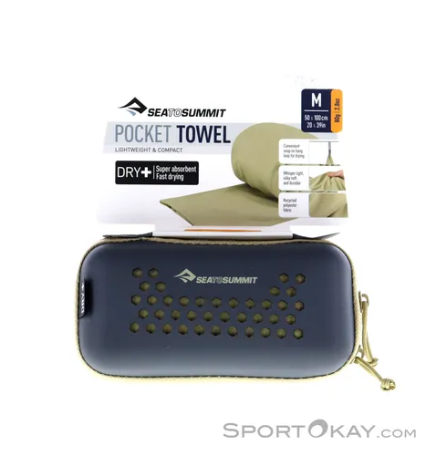 Sea to Summit Pocket M 100x50cm Microfaser Handtuch-Orange-M