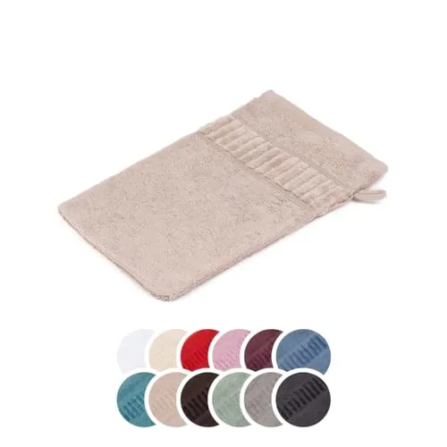 liebling Waschhandschuh Bio Baumwolle, Serie Organic, 500 gr. / m², 17 x 24 cm, 60 Grad, saugstark, schnelltrocknend, Farbe: Taupe