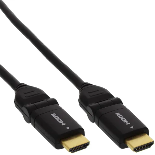 HDMI™ Kabel High Speed mit Ethernet und flexible Winkelstecker schwarz 50cm