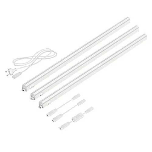parlat LED Unterbau-Leuchten Rigel, je 87,3cm, mit Schalter, je 1002lm, warm-weiß, 3er Set