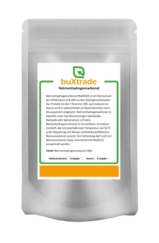 100g | Natriumhydrogencarbonat | Natron E 500 | Baking Soda | Natriumsalz