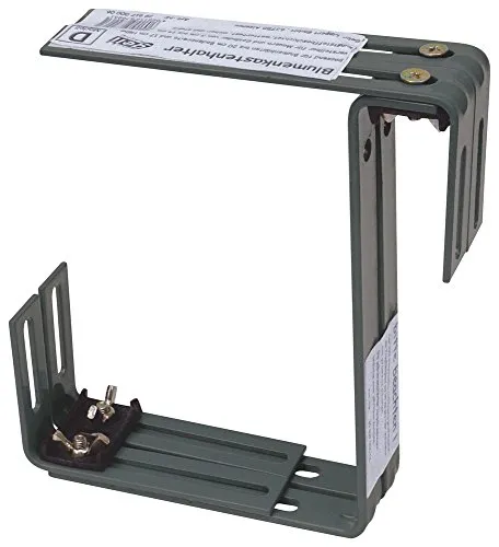 Geli Halter für Standard Balkonkasten zweifach verstellbar Blumenkastenhalter, Farbe:anthrazit