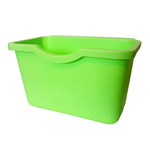 Hänge Eimer für die Schranktür [20,3x13,5x12,5cm] Mülleimer Hängend | Abfalleimer für Bio Müll | Abfallsammler für die Küche | Abfall Korb zum Einhängen | auch für Auto, Wohnmobil, LKW geeignet [grün]