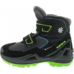 Lowa Kinder Wanderschuhe MILO GTX MID Unisex 33EU - Wanderschuhe mit Klettverschluss, ideal für schnelle An- und Ausziehmöglichkeiten, perfekt für winterliche Abenteuer im Freien.