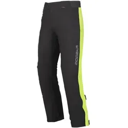 Modeka Hydroflex Regenhose - Schwarz/Neon-Gelb - 5XL - Motorradhosen mit 100% wasserdichter HydroFlex-Membran (10.000 mm Wassersäule) für optimalen Schutz gegen Regen und Feuchtigkeit, vielseitig tragbar über oder unter dem Anzug.