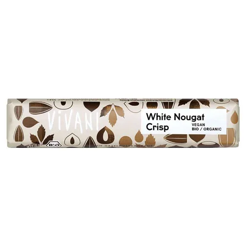 Vivani White Nougat Crisp Schokoriegel Bio weiße Schokolade Riegel Vegan