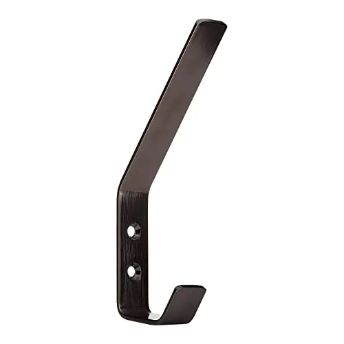 SOTECH Kleiderhaken Loxten 142 x 20 x 45 mm anthrazit, Garderobenhaken aus echt Edelstahl, Wandhaken mit 3 mm Materialstärke, Jackenhaken mit abgerundeten Kanten