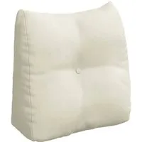 vidaXL Rückenkissen Creme 45 x 24 x 50 cm aus Samt - Luxuriöses Samt-Rückenkissen für stilvolle Akzente in jedem Raum. Mit ergonomischer Form und praktischer Seitentasche für deinen modernen Lebensstil. Ideal für Entspannung und Unterstützung im Büro oder Zuhause.