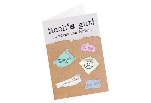 itenga Grußkarten itenga XXL Klappkarte Abschied 