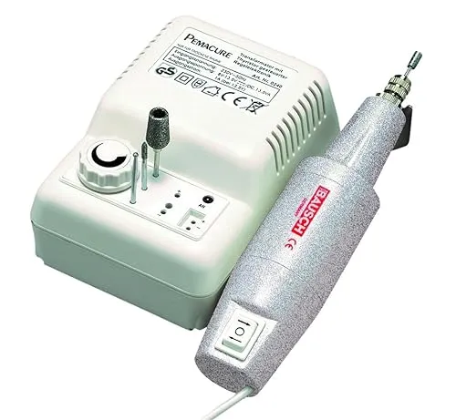 Peter Bausch 0360K Elektrisches Maniküre- und Pediküregerät - Maniküre- & Pediküre-Sets, stufenlos regulierbar von 500 bis 13.500 U/Min, ideal für professionelle Fuß- und Handpflege mit 10 hochwertigen Aufsätzen.