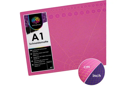 OfficeTree Schneideunterlage ® Schneidematte pink/lila von OfficeTree