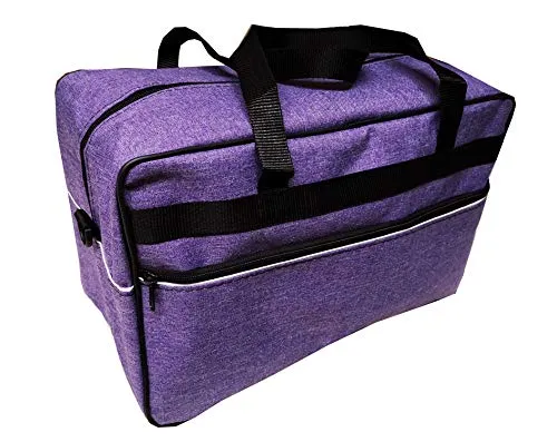 Reisetasche 40 x 20 x 25 cm Boardgepäck Bordcase Reise Koffer HANDGEPÄCK (Lila - Leinen Optik)