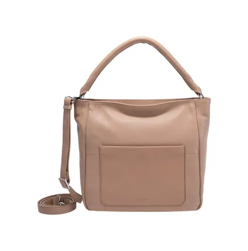 Gerry Weber Ascona Schultertasche aus Leder 29 cm – Beige in braun von GERRY WEBER
