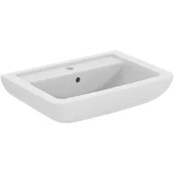 Ideal Standard Waschtisch Eurovit Plus V302801 65 x 46 cm, weiß - Waschbecken Eurovit Plus mit eckigem Design, perfekt für moderne Bäder. Hochwertiger Feinfeuerton in strahlendem Weiß, ideal für eine stilvolle Einrichtung.