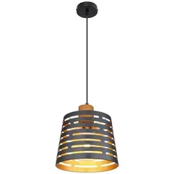 Hängeleuchte Pendelleuchte Gold Schwarz für Esstisch - Moderne Deckenlampe mit elegantem Design und einzigartigem Lichtspiel. Ideal für Essbereiche, mit individuell wählbarem E27 Leuchtmittel für gewünschte Lichtstärke.