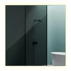 Tulup LED Wandspiegel Blaugrau, 50x50 cm – Eleganter Spiegel mit LED-Beleuchtung - Dieser stilvolle LED-Wandspiegel kombiniert modernes Design mit praktischer Funktionalität. Ideal für jeden Raum, schafft er eine elegante Atmosphäre und passt sich perfekt Ihrem Interieur an.