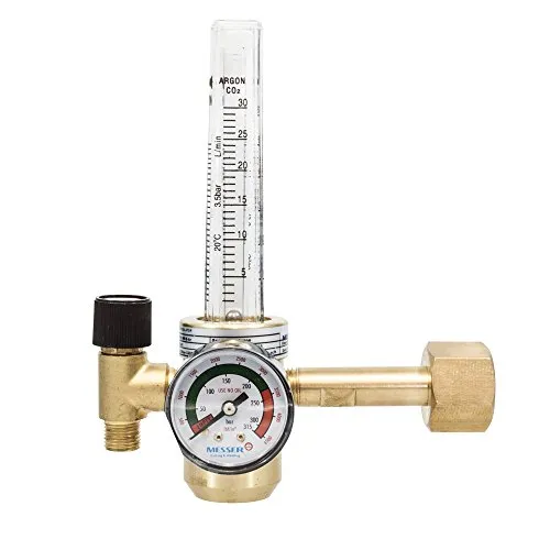 MESSER Druckminderer kompatibel mit Argon/Co2/Schutzgas 200 bar mit Flowmeter 0-30 l/min