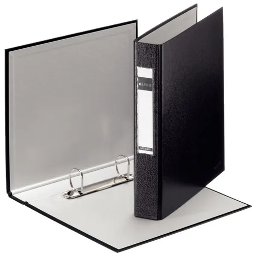 LEITZ Ringbuch Standard DIN A5 schwarz 2-D Ring Mechanik Rückenbreite: 37 mm