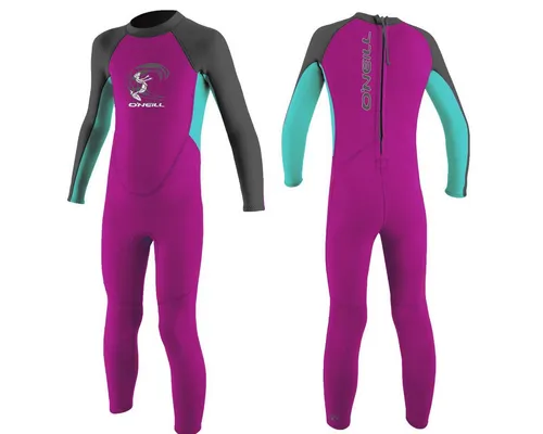 O'Neill Baby Toddler Reactor II 2mm Back Zip Neoprenanzug - Ideal für Strand oder See, schützt vor Kälte und Sonne. Das praktische Backzip-System ermöglicht einfachen Einstieg und bietet hohen Tragekomfort dank ultra-elastischem Neopren.