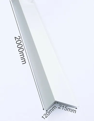 Dachblech Ortgangblech Dachprofil Kantblech 2m 200cm Alu weiß 9010 / 120 x 215mm