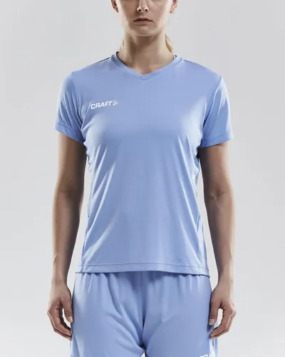 Craft Sport-Shirt (Trikot) Squad Solid - lockere Schnitt, schnelltrocknend - hellblau Damen, Größe: M