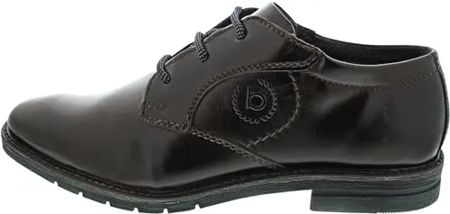 Bugatti Herren Merlo Business Lace Shoe, 44 Brown - Herren-Schnürhalbschuhe mit Komfort-Weite für optimale Bewegungsfreiheit und Auftrittsdämpfung, ideal für Büro und Freizeit.