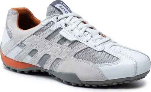 Geox Herren U Snake K Sneaker, Weiß Optic White, 43 EU - Herren-Sneaker mit kaltem Futter, ideal für Freizeitaktivitäten und optimalen Tragekomfort.