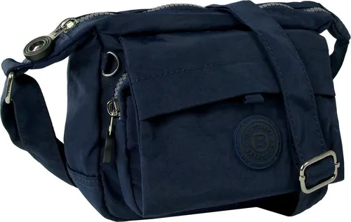 BAG STREET Handtasche Handtasche Abendtasche Nylon navy Damen (Handtasche), Damen, Jugend Tasche aus Crinkle Nylon in dunkelblau, ca. 17cm Breite