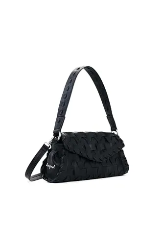 Desigual Schultertasche Argon schwarz aus Polyurethan - Stilvolle Schultertasche aus hochwertigem Polyurethan mit Reißverschluss und Magnetverschluss. Ideal für den täglichen Gebrauch und bietet genug Platz für Ihre Essentials.