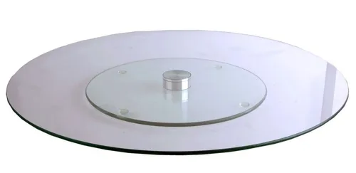 Servierplatte Drehteller Turntable Käseplatte Glasplatte Lazy Susan Glas Ø 30cm