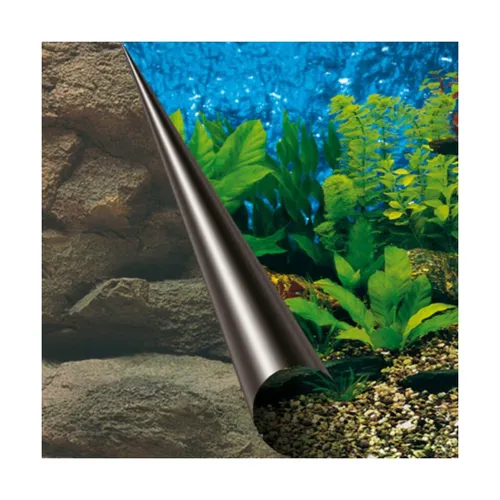 Europet-Bernina Aquarienrückwand Fotorückwand Meer und Gestein - Aquarium-Rückwände mit beidseitig bedrucktem Design, realistische Ziegelmauer und Baumwurzel für mehr Blicktiefe und eine natürliche Atmosphäre in Ihrem Aquarium.